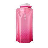 A hot pink Vapur water bottle 