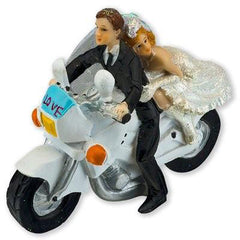 Club Green Bride and Groom On Motorbike