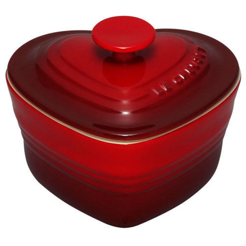Le Creuset Heart Ramekin + Lid Cerise