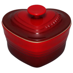 Le Creuset Heart Ramekin + Lid Cerise