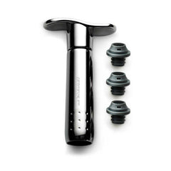 Le Creuset WA137 Wine Pump + 3 Stoppers Black Nickel