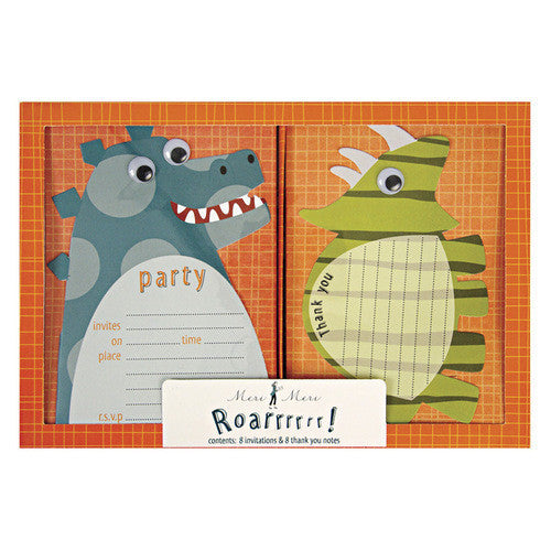 Meri Meri Roarrrr! Dinosaur Invite & Thank You Cards