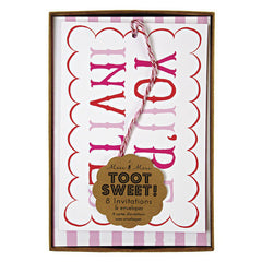 Meri Meri Toot sweet pink invitation