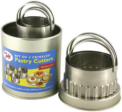 Tala 1960s Set 4 Stainless steel Traditional Crinkled Cutters