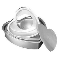 Alan Silverwood 6 x 3in Heart cake pan, loose base