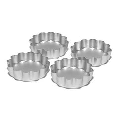 Alan Silverwood Set of 4 - 3½in deep fluted flans